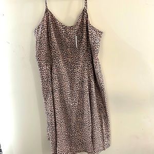 Gap fit and flare leopard heart dress
